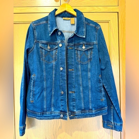 Wrangler Iconic Denim Jean Jacket Contrast Stitching Stamped Buttons / Xlarge - Picture 1 of 14